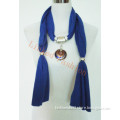 New sexy jersey blue beads jewelry scarf with pendant bufanda infinito bufanda by Real Fashion